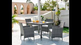 Barbados Outdoor 4 Seat Dining Set by Furniturebox UK