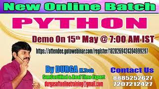 PYTHON Online Training in DURGASOFT