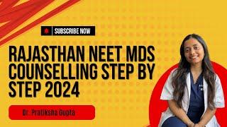 Rajasthan NEET MDS COUNSELLING STEP BY STEP 2024 #mds #rajasthan