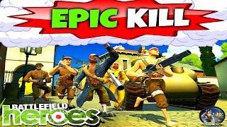 EPIC KILL TO CAMPER!!! - EPIC GAMEPLAY!!! - BATTLEFIELD HEROES - RUSING HUB (HD)