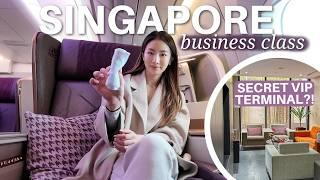 Singapore Airlines Business Class Review +  Singapore's PRIVATE terminal | Miki Rai