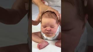 Stuffing a Reborn Baby’s Head with cotton filling #luxury #reborndoll #shorts