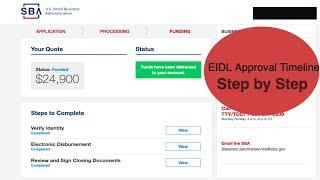 EIDL approved: Grant and loan step by step timeline(start to funding)#EIDL