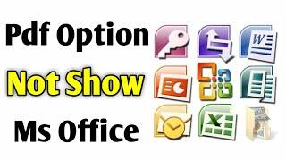 Pdf Option Not Showing Word 2007 | Ms Word Me Pdf Ka Option Kaise Laye