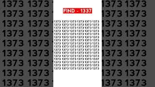 Let See How Genius You are - Find 1337 #Shorts