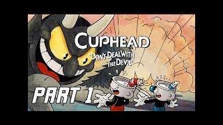 CUPHEAD Walkthrough Part 1 - Inkwell Isle Full World 1 (PC Let's Play Commentary)