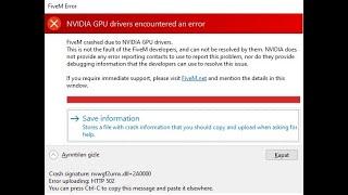 Updated July 2021  FiveM GPU Error Fix 100% Working