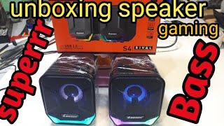 unboxing & review jertech rival s4 gaming speaker RGB terbaru harga  murah tp bukan murahan.