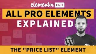 The Price List Widget Tutorial | Elementor Pro Tutorial