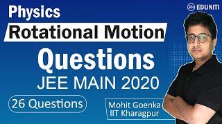 Rotational Motion JEE Main 2020 Questions Solutions | One Shot | Mohit Goenka