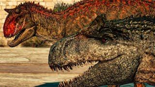 Allosaurus and Carnotarus "Demon" Breakout & Fight | Jurassic World Evolution 2 Malta Expansion DLC