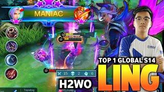 Ling MANIAC! Ling Best Build and Emblem | Ling Gameplay By H2WO | Mobile Legends 