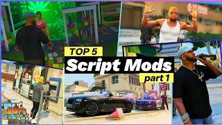 Top 5 Best Script Mods In GTA 5 - Part 1 || Best Scripts  For GTA V || GTA V Mods 2024