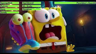 The SpongeBob Movie: Sponge on the Run (2021) Final Battle with healthbars