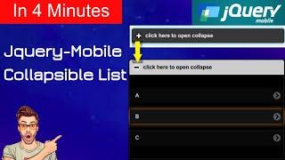 coding jquery mobile collapsible list | animated collapsible list | jquery mobile