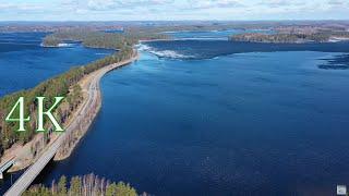 Ice Departure on Punkasalmi 30.4.2024 Pihlajavesi & Puruvesi 4K drone