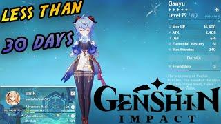 F2P AR50 Account Showcase in less than 30 days - Genshin impact (september 2022)