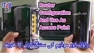 How to configure d-link router DIR 850L and use as access point on etisalat network