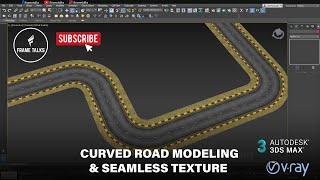 How to Create Roads in 3ds Max Curve | Road Seamless Texture in #3dmax