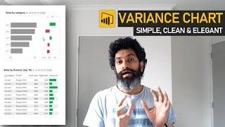 How to make variance chart in Power BI to measure performance