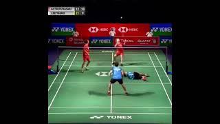 FANTASTIC RALLY OF DOUBLES IN BADMINTON 