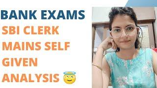 sbi clerk mains self given analysis  (25-02-2024)#sbi#bankexams