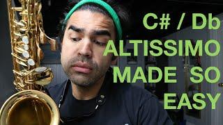 ALTISSIMO C# FINGERINGS FOR ALTO SAXOPHONE // overtones of G, Weiss, Delangle, and root veg...ROUGH