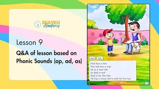 Lesson 9 | Q&A of Lesson based on Phonic Sounds – ap, ad, as | Vikas Apple Phonic Primer Reader