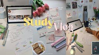 24 hour study Vlog | new note pads,journaling,lots of studying, notes taking,breakfast 