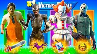 The RANDOM HALLOWEEN BOSS Challenge in Fortnite (She Venom, Leatherface, Jason, Mephisto)