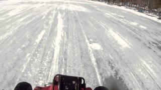 Atv runs from cop on snowmobile