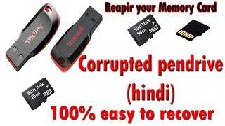 Recover your lost pendrive | memory card storage easily withot any software