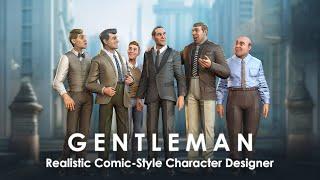 3D Characters of Realistic Comic-Style - Gentleman by Angel Alonso | Character Creator