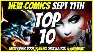 Top 10 New Comic Books September 11th 2024  Reviews, Covers, & Giveaway