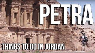 Tour ancient Petra Jordan ruins (things to do) travel video guide; tourism attractions