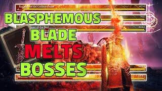 The Most POWERFUL Boss Weapon Build in Elden Ring | Blasphemous Blade Build