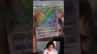 #BrilliantStars Charizard VStar Rainbow Rare Card Pull #Reaction