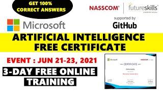 Microsoft Artificial Intelligence Free Course with Free Certificate | Free Training