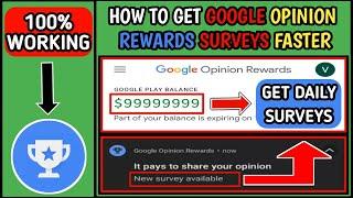 How to get google opinion rewards surveys faster || how to get google opinion rewards more surveys
