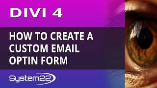 Divi 4 How To Create A Custom Email Optin Form