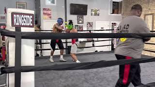 Semajay Thomas Sparring Chris Pearson