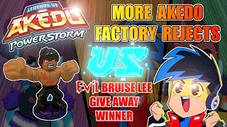 Akedo Powerstorm Unboxing Factory Rejects & Evil Bruise Lee Giveaway Raffle!