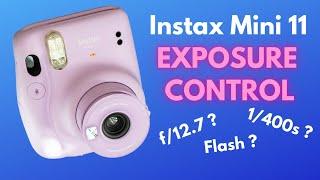 Fujifilm Instax Mini 11 - Exposure Control, Shutter Speed, Aperture and Flash