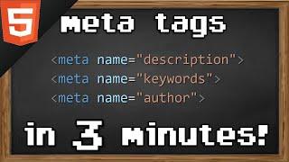 Learn HTML meta tags in 3 minutes ️