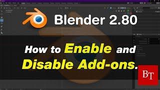 Blender 2 80 - Enable And Disable Add-ons.