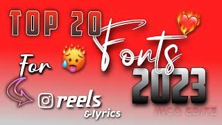 Best Trending Fonts For Editing 2023 || New Font For Instagram reels lyrics Video || #newfont #reels