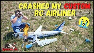 Maiden of my custom GIANT RC Airliner gone wrong!! -AIR FORCE 2