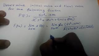 Initial and final  value problems