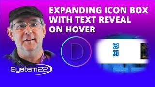 Divi Theme Horizontal Expanding Icon Box With Text On Hover 