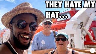 Couple Tells Me To Replace My Hat | Reviewing Food On Old Carnival Ship